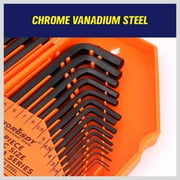 HORUSDY 31-Piece Hex Key Set Allen Wrench Set Inch Metric MM (0.7mm-10mm) SAE (0.028-3/8)
