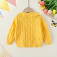 thumbnail image 5 of Younger Tree Baby Girl Cardigan Sweaters Long Sleeve Button Closure Knitted Cable Cardigan Coat for 6-9 Months, 5 of 10