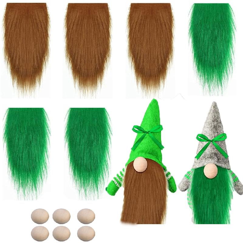 TRINGKY 12 Pieces PreCut Gnome Beard Ecofriendly Faux Fur for DIY