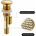 thumbnail image 4 of Desagüe y Accesorios para Lavabo y Fregadero, Desagüe para Fregadero Pop-Up Retro Sin Rebosadero en Latón Bronceado Válvula Desagüe Universal para Fregadero Sifón para Lavabo, Dorado, 4 of 5