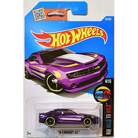 - Purple '10 CHEVY CAMARO SS Hot Wheels 2016 HW Night Burnerz Series #9/10 TRACK STARS 1:64 Scale Collectible Die Cast Metal Toy Car Model #89/250 on International Card