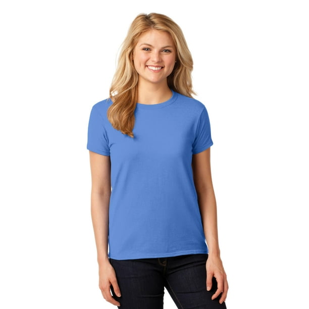 Gildan - Gildan Women's 100 Percent Cotton Short Sleeve T-Shirt - 5000L ...