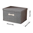 thumbnail image 3 of EQWLJWE Storage Totes,Storage Bag Organizer,18L Linen Fabric Storage Box with Lid Foldable Organizer Bin with Handles Stackable Storage Basket, 3 of 6