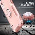 thumbnail image 6 of Nalacover For iPhone XR Slim Case,Luxury Hybrid Hard PC and TPU Rugged Bumper 3-In-1 Rotatable Magnetic Ring Kickstand Four Corner Guard Shockproof Anti-Scratch Back Phone Cover, Rosegold, 6 of 7