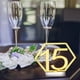 thumbnail image 5 of Matsuzay Paquete de 15 signos de número de hexágono acrílico Festival boda fiesta cumpleaños asiento tarjeta Hotel restaurante café Kits de decoración para fiestas Oro, 5 of 6