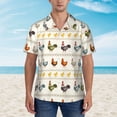 thumbnail image 4 of Goofa Funny Chicken Hawaiian Shirt for Men, Unisex Summer Beach Casual Short Sleeve Button Down Shirts,Aloha Tropical Floral print shirt-Large, 4 of 9