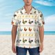 thumbnail image 2 of Fotbe Funny Chicken Camisa Hawaiana para Hombre Unisex – Camisa Casual de Verano con Botones de Manga Corta de Algodón y Lino,XX-Large, 2 of 7