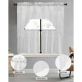 thumbnail image 3 of Grey White Kitchen Curtains Sets 24 Inch Length with Valance, Vintage Country Farmhouse Neutral Textured Swag Valances and Tiers Curtain Set Drapes Swag Curtains for Living Room, Bathroom, Bedroom, 3 of 6