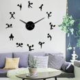 thumbnail image 3 of Cheerleader Dancing Silhouette 3D DIY Acrylic Wall Clock Cheer Team Girls Cheerleading Wall Art Female Room Decor Wall Watch(Black,37inch), 3 of 9