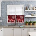 thumbnail image 6 of Valentine Kitchen Curtains and Valances Set, Rod Pocket Curtains Tier Farmhouse Window Curtains 24 Inch Length, Truck Love Heart Red Black Buffalo Plaid 3 Piece Kitchen Curtains Set, 6 of 6