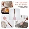 thumbnail image 4 of Unique Bargains Silicone Spatula Set, Kitchen Utensils with Tools Pink 13.4x3.1x0.8 inch, 4 of 5