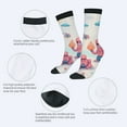 thumbnail image 3 of Four Seasons Universal Socks (2 Pairs) - Unisex Trendy Mixed Color Socks with Pixel Art Octopus Clouds & Streetlamp Design, 3 of 5