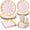 Pink and White, variant on 96pcs Paper Plates Carnival Party Plates and Napkins Cups Circus Yellow and White Stripe Disposable Tableware Set for 24 Guest Baby Shower Wedding Tea Kid Birthday Party Supplies Decorations