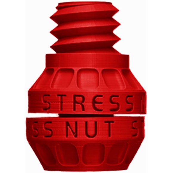 SHIBA-Grip Nut Red - Cool Fidget Tool for Adults - 3D Printed Stress Relief Tool & Sensory Stimulation - Perfect on The go Lightweight Fidget Tools for Anxiety. Designed for Busy Minds.