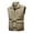 Khaki, variant on Outdoor Multi-Pocket Vest for Men Utility Functional Zip Stand Collar Loose Casual Jackets Daily Warm Cozy Soft Thick Relaxed Fit Tops