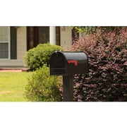 Solar Group E16B Locking Rural 2-Slot Mailbox, Black