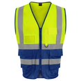 thumbnail image 1 of PRO RTX - Chaleco de Alta Visibilidad Executive para Adultos Unisex (Azul Real, Amarillo Hi Vis), 1 of 1