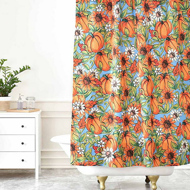 Deny Designs Aimee St Hill Pumpkin, Harvest Shower Curtain