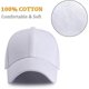 thumbnail image 2 of Gorra de béisbol blanca clásica de 6 paneles, ajustable para hombres y mujeres, talla 54-61 cm, 2 of 4