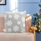 thumbnail image 4 of Funda de almohada navideña con copos de nieve de terciopelo y árbol de Navidad, borde de cojín, decoración navideña, funda de cojín, 4 of 6
