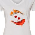 thumbnail image 4 of Inktastic Koi Carp Fish Japanese Women's V-Neck T-Shirt, 4 of 5
