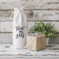 thumbnail image 3 of Koyal Wholesale Happy Birthday Wine Bag, Treat Yo Self Wine Bottle Cover, Canvas Wine Bag, 1-Pack, 3 of 5