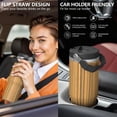 thumbnail image 5 of 30oz Tumbler with Handle, Insulated Stainless Steel Cup with Flip Straw Lid, Leak-Proof & Cup Holder Friendly for Travel and Sports ,Wood Print, 5 of 6