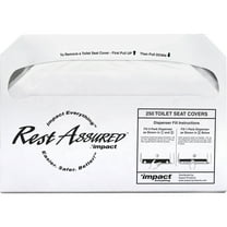 Genuine Joe Toilet Seat Covers - Half-fold - For Public Toilet - 250 / Pack - 20 / Carton - White