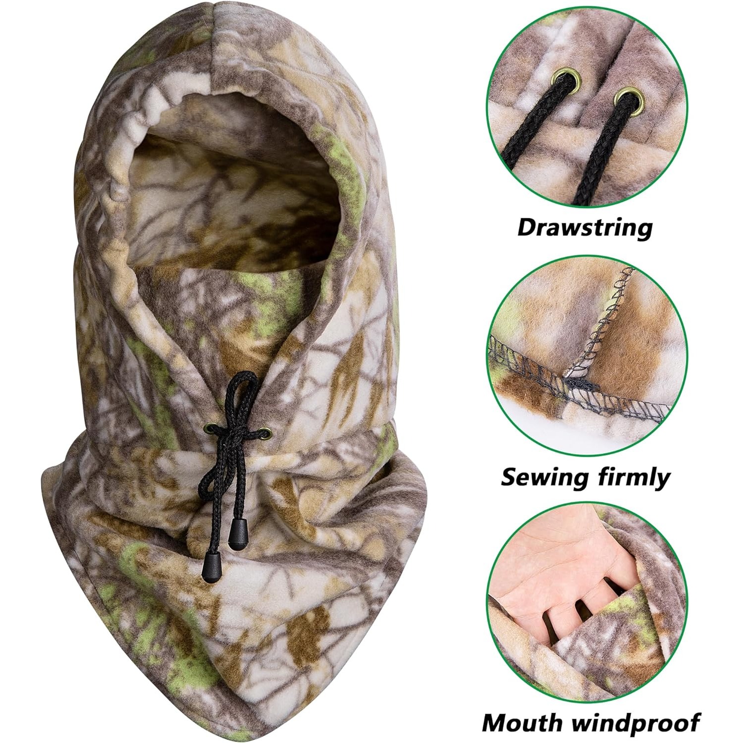 Hunting Face Mask for Cold Weather- Winter Camouflage Balaclava Face Mask- Hunting Trapper Hat Headwear for Men Women