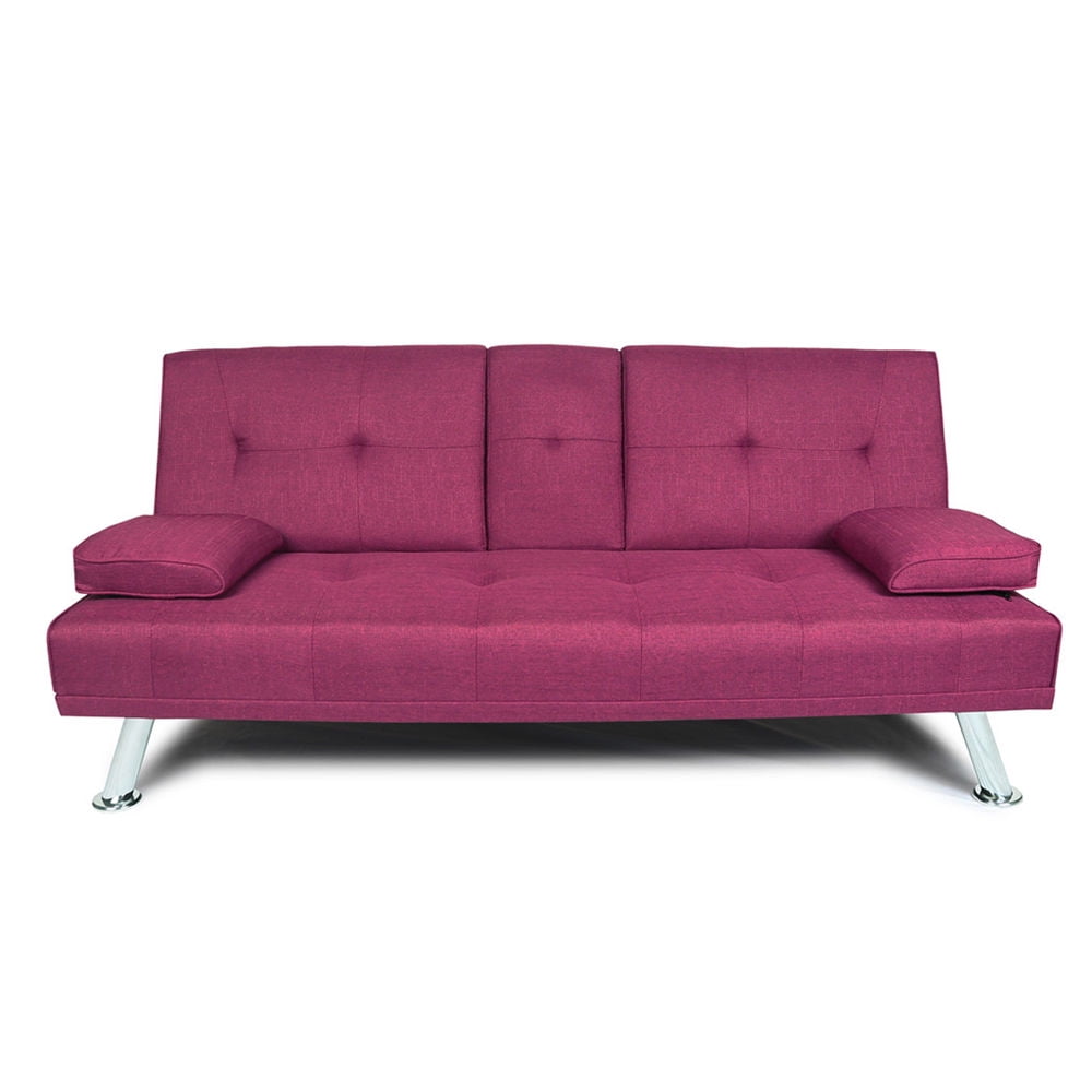 Convertible Futon Couch Sofa Bed Modern Recliner Couch Faux Leather