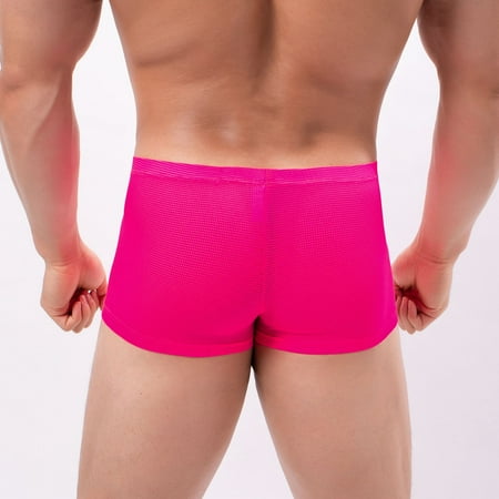 

Gubotare Mens Underwear Boxer Briefs Men s Underwear Micro Modal Bikini Briefs Low Rise Half Back Coverage Silky Touch Underpants Multipack Hot Pink L