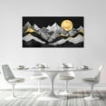 thumbnail image 6 of HFDF Black and Gold Wall Art Mountain Pictures Wall Decor Canvas Prints Above Bed Artwork Paintings Home Office Decorations for Living Room Bedroom Dinning Room Kitchen 24x20inch Framed, 6 of 7