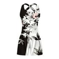 thumbnail image 3 of Sakmal Black Rompers for Women 2025 Swim Racerback Square Neck Sleeveless Short Jumpsuits Floral Rompers, 3 of 4