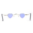 thumbnail image 4 of Tiny Heart Shape Pop Hippie Color Metal Rim Sunglasses Gold - Blue, 4 of 4