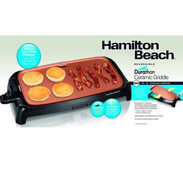 Hamilton Beach Durathon Ceramic Nonstick Surface Reversible Griddle 26.5 x 10.7 in.