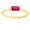 Gold, variant on Women's Finecraft Baguette-Cut Created Blue Sapphire September Birthstone Ring in 1K Gold, Size 6