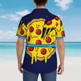 thumbnail image 4 of Pofeuu PLANETA EN FORMA DE PIZZA Print Hawaiian Shirt for Men Sleeves Casual Button Down Summer Beach Dress Shirts T-Shirts,XX-Large, 4 of 7