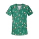 thumbnail image 2 of Ropa elástica para enfermeras, clínica dental, cuello en V, ropa quirúrgica, ropa de trabajo para hospitales, mascotas, Navidad, camiseta de manga corta para mujer, 2 of 4