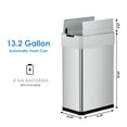 thumbnail image 2 of Arlopu 13.2 Gallon Automatic Trash Can for Kitchen, Stainless Steel Wings Open Lid Sensor Garbage Can with Soft-Close Lid, 2 of 8
