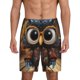 thumbnail image 1 of Fotbe Quirky Owl With Glasses Pantalones Cortos de Pijama para Hombre, Ropa de Dormir, Pantalones de Pijama Cortos para Hombre-Medium, 1 of 6