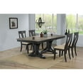 thumbnail image 2 of 5-Pc Deco Wood Dining Set in Gray/Black Stone, 2 of 6