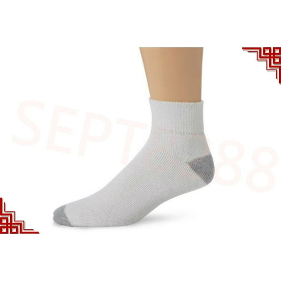 New 3-12 Pairs Ankle/Quarter Crew Mens Socks Cotton Low Cut 10-13 White LOT USA