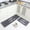 Gray, variant on 2 Pieces Non-Slip Kitchen Mat Set Rubber Backing Doormat Laundry Runner Rug Set, Lemon Design (Grey 15"x47"+15"x47")