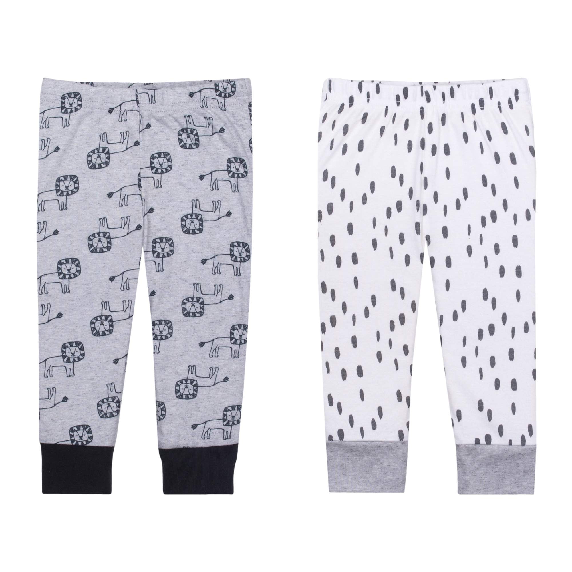 Little Star Organic Newborn Baby Boy Knit Pants, 2pack