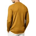 thumbnail image 5 of UDAUDU Henley Shirts for Men Long Sleeve Waffle Knit Basic Lightweight Thermal Shirts Slim Fit 2026 Fall Fashion Button Down Comfort Pullovers Yellow XS, 5 of 9