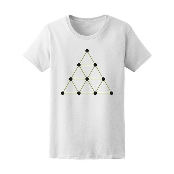 Tetraktys Triangle Symbol T-Shirt Women -Image by Shutterstock, Female Large