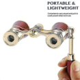thumbnail image 2 of 3x25 Binoculars Metal Opera Theater Glasses Coated Lens Red Telescope W/ Handle, 2 of 2