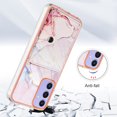 thumbnail image 4 of Slim Wallet for Samsung Galaxy A05s Case with Card Holder, Marble Pattern Back Flip Case PU Leather Kickstand Card Slots Magnetic Clasp Shockproof Anti-fall for A05s, Marble #2, 4 of 6