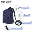 thumbnail image 4 of Naloa Anchors Heart Blue Canvas Backpack for Men Women Rucksack Casual Travel Daypack College Tote Satchel Bookbag for Teens-Medium, 4 of 7