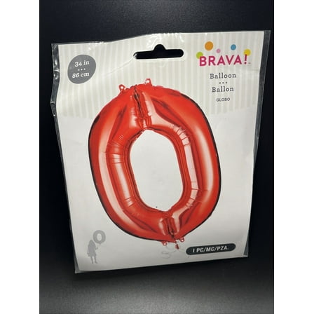 Red (Letter O) 34 Inch Foil Balloon Decorative Amscan Birthday Decor